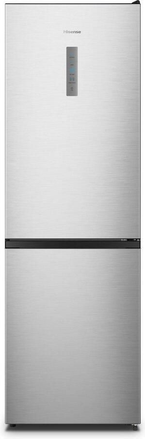 Hisense RB390N4BCC Vrijstaande koel-Vriescombinatie Wit 59 5 cm breed 304 l Energieklasse C Roestvrijstaal No Frost LED verlichting