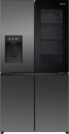 Hisense RQ600P7SKE Amerikaanse koelkast Energielabel E PureView Door 6 86 Intelligent Hub touchscreen display Water- & ijsdispenser Metal Tech Cooling No Frost Zwart Multi-Air Flow Super Cool Fast Freeze 37dB (A) 615 Liter - Foto 2