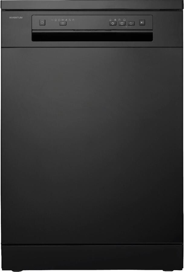Inventum VVW6046AB energiezuinige vaatwasser 14 couverts Besteklade-Bestekmand Stil: 42 dB 7 programma s Deur opent automatisch Startuitstel Energielabel C Vrijstaand Zwart
