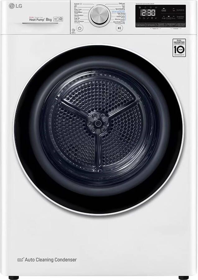 LG RH80V9AV4N 8 kg droger met DUAL Inverter Heat pump™ Supersnel of Superzuinig Auto Cleaning Condensor ThinQ - Foto 5