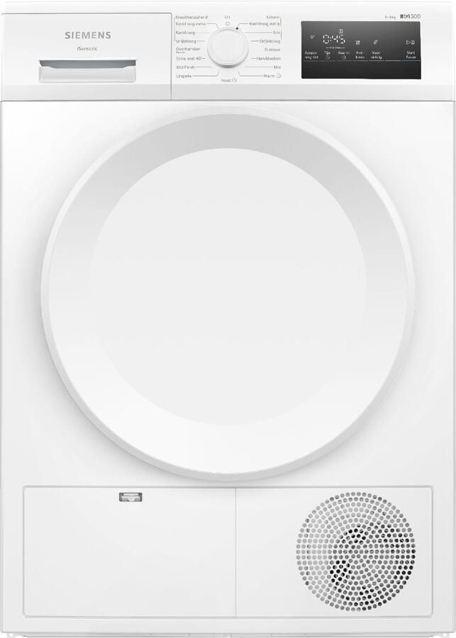 Siemens WT43H00SNL iQ300 Wasdroger Warmtepompdroger 8 kg AutoDry technologie beschermt kleding Outdoor-programma: veilig drogen van waterafstotende kleding en buitenkleding