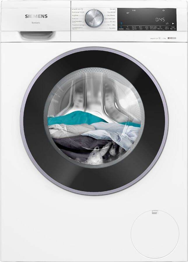 Siemens WG44G2ZLNL- iQ500 Wasmachine 9 kg 1400 rpm Energielabel A smartFinish: vermindert kreukels tot 50% speedPack L: verkort wasprogramma's met varioSpeed