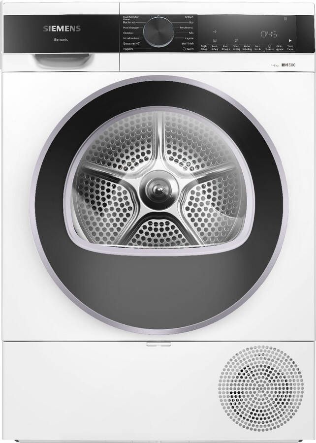 Siemens WQ33G2DCNL iQ500 Wasdroger Warmtepompdroger 9 kg Stil speedPack: Bespaart tijd autoDry: bereikt uitstekende droogresultat