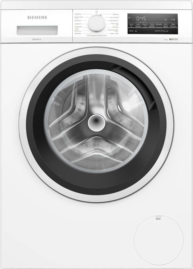 Siemens WU14UT20NL iQ500 Wasmachine 8 kg 1400 rpm Verkort de programmaduur met maar liefst 65% met VarioSpeed waterPerfect Plus: voor optimaal duurzaam watergebruik