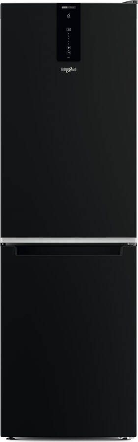 Whirlpool Koel-vriescombinatie Model W7X82OK 343 liter Zwart Automatisch ontdooien