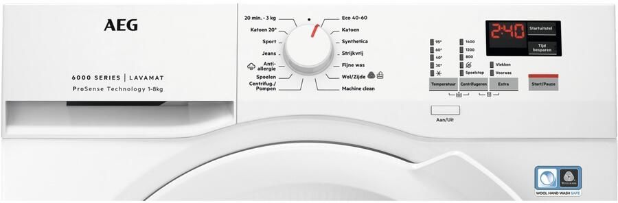 AEG LF6KIEL 6000 serie ProSense Wasmachine 8kg 1400 rpm - Foto 4