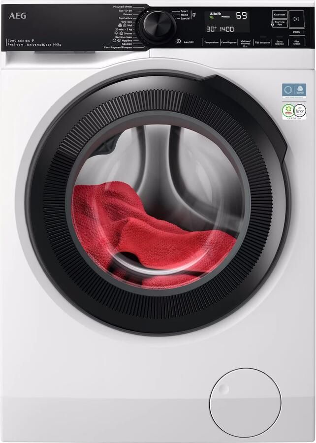 AEG LR7604UC4 7000 ProSteam UniversalDose Wasmachine 40% zuiniger dan vereist voor A 1400 toeren 10 kg