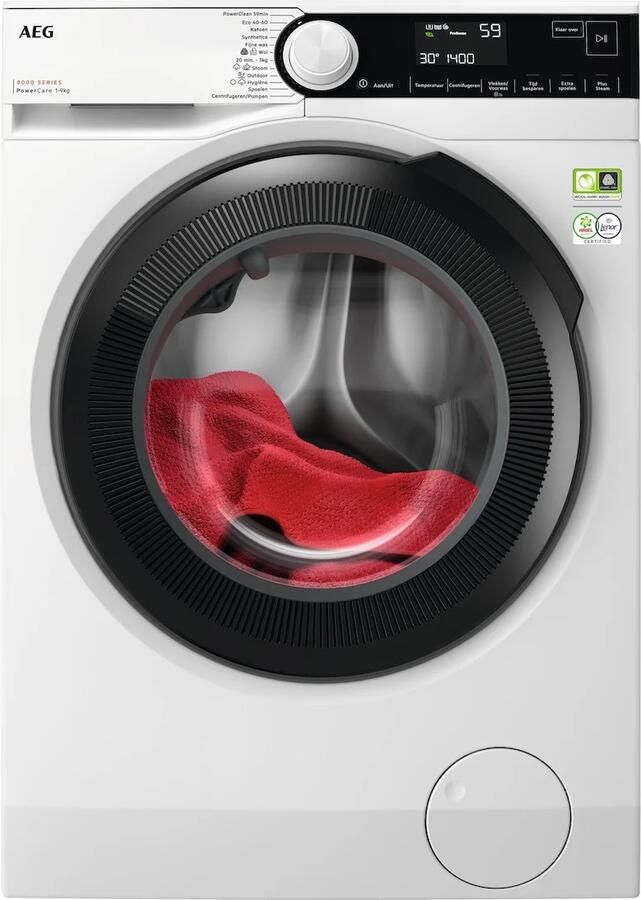 AEG LR85944 8000 serie PowerCare Wasmachine Energielabel A 1400 toeren 9 kg