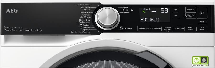 AEG LR8BADEN 8000 serie Powercare Wasmachine UniversalDose Wit - Foto 4