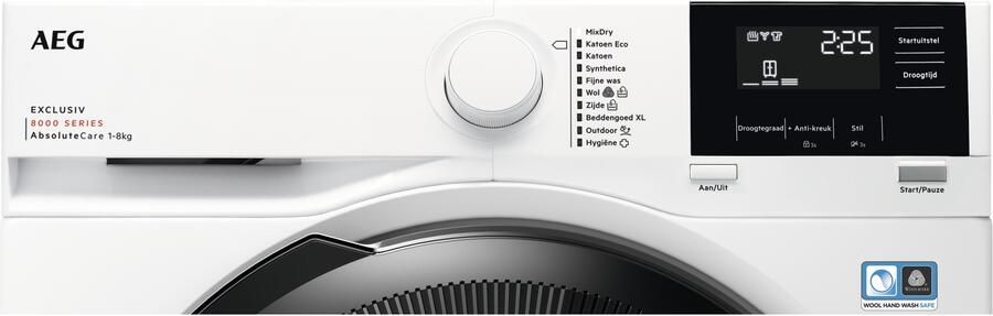AEG TR8ESSEN EcoLine 8000 serie AbsoluteCare Wasdroger Warmtepompdroger Wit 8 kg A+++ - Foto 5