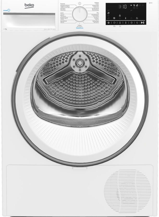 Beko B3T6823W2 SteamCure Selective Line Warmtepompdroger Wit