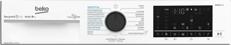 Beko B5DT510446W AutoDose RecycledTub™ Was-droogcombinatie - Foto 3