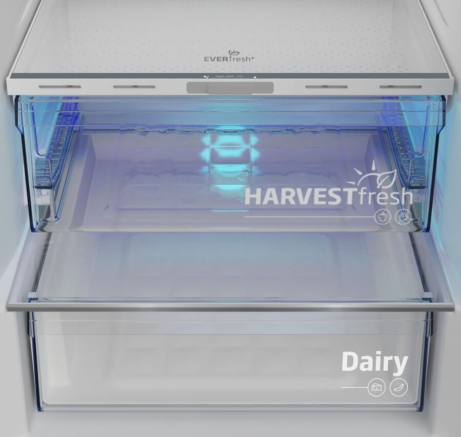 Beko B5RCNE406HXB HARVESTfresh Koel-vriescombinatie Grijs - Foto 1