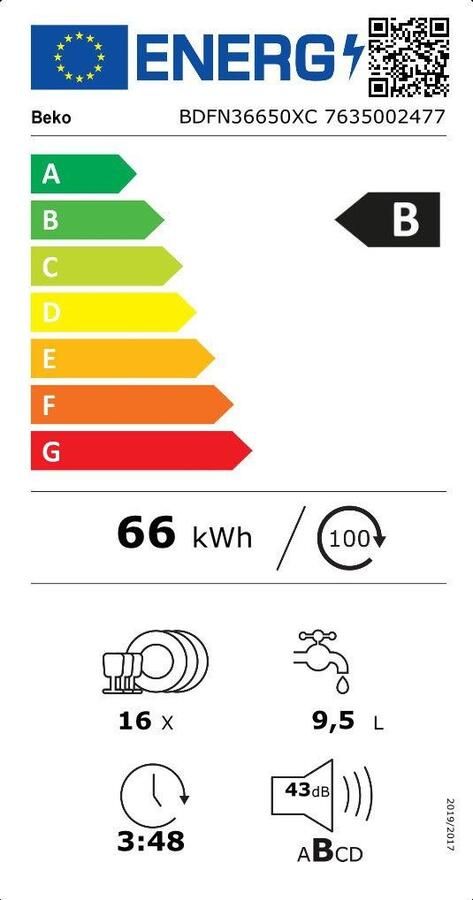 Beko BDFN36650XC CornerIntense Vrijstaande vaatwasser Grijs - Foto 4