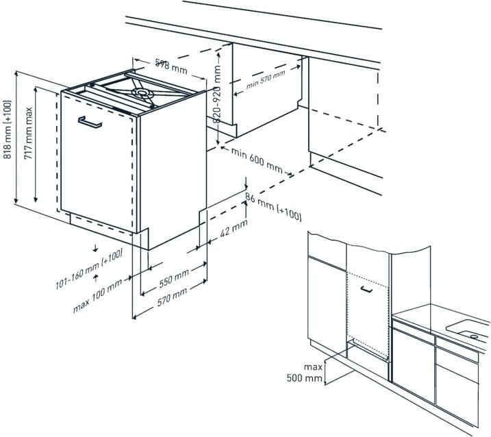Beko BDIT38532 CornerIntense Inbouwvaatwasser - Foto 3