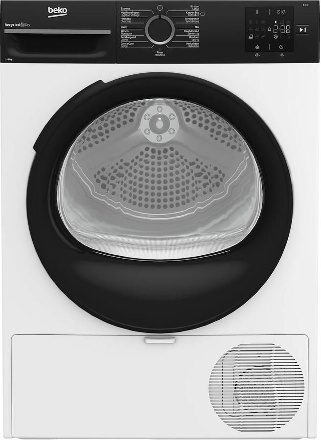 Beko 8 kg A++ 64 dBA 220.2 kWh 64 dBA 230 240 V 50 Hz Warmtepomp Wit