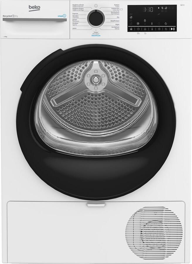 Beko BM3T3824W SteamCure™ Warmtepompdroger 8 kg