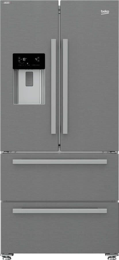 Beko GNE60530DXN Amerikaanse koelkast French Door RVS