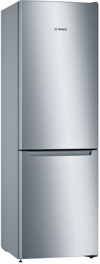 Bosch KGN36NLEA Serie 2 -Koelkast Koel-vriescombinatie Total No Frost: Nooit meer ontdooien PerfectFit zet je koelkast strak tegen de wand of in een nis -Led verlichting RVS