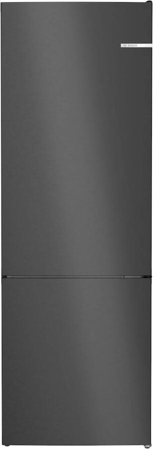 Bosch KGN492XCF Serie 4 Vrijstaande koel-vriescombinatie Zwart Extra breed No Frost nooit meer ontdooien VitaFresh XXL 0°C: houd etenswaren langer vers met extra ruime vershoudlades- Energielabel C Zeer stil