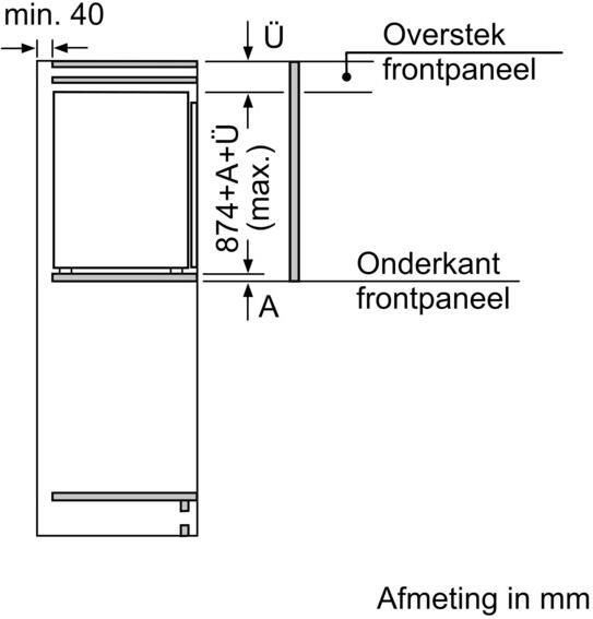 Bosch Serie 2 KIL22NSE0 koel-vriescombinatie Ingebouwd 119 l E Wit - Foto 9