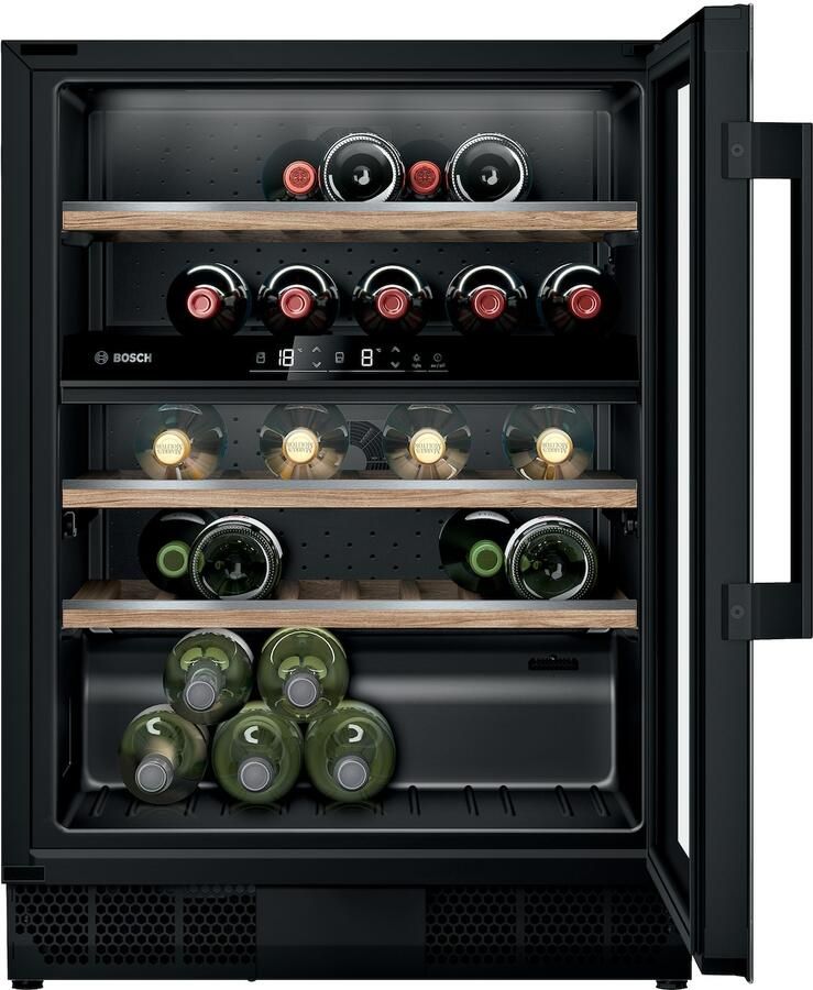 Bosch Serie 6 KUW21AHG0 wijnkoeler Ingebouwd Zwart 44 fles(sen)