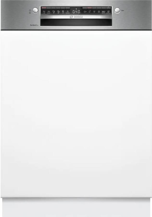 Bosch SMI6ZCS10E Series 6 Inbouwvaatwasser 60 cm Half integreerbaar Zeer stil Energielabel B PerfectDry met zeolith: perfecte droogresultaten met een laag energieverbruik -Home Connect