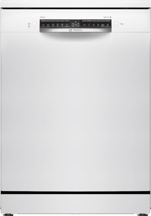 Bosch SMS4HTW00E Serie 4 Vaatwasser Vrijstaande vaatwasser 60 cm Stil Wit Home connect