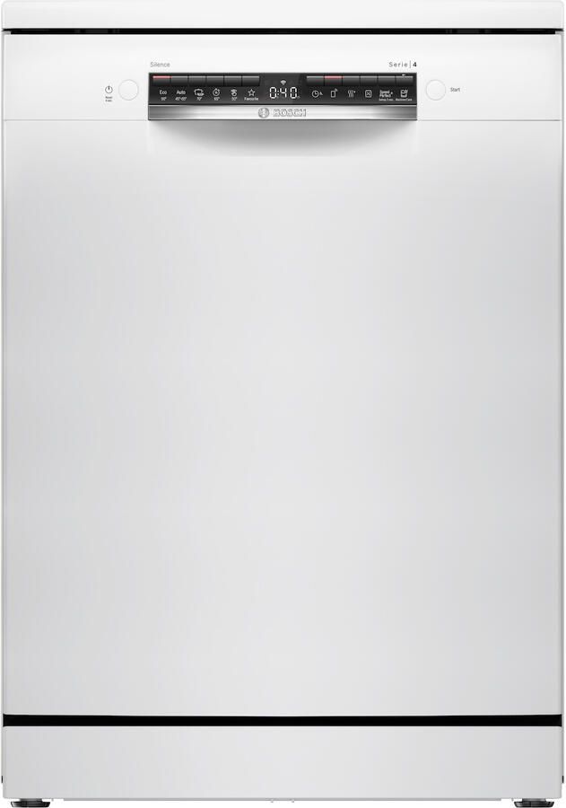 Bosch SMS4HVW14E Serie 4 Vaatwasser Vrijstaande vaatwasser Wit Home Connect Extra Droog: optie voor extra grondige droogresultaten