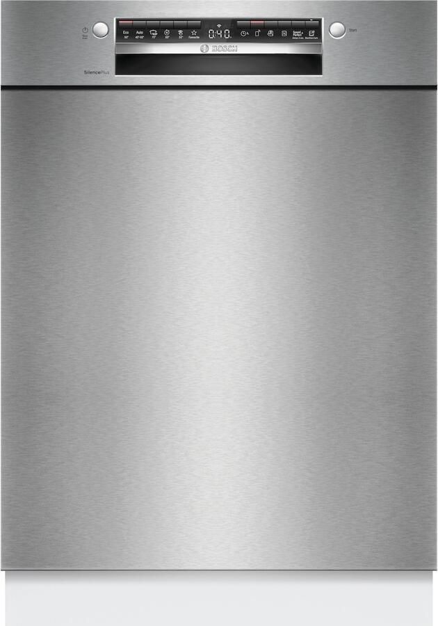 Bosch SMU4EVS08E Serie 4 Vaatwasser Inbouwvaatwasser Onderbouw 60 cm Zeer stil Opent de deur automatisch voor betere droogresultaten Geborsteld staal
