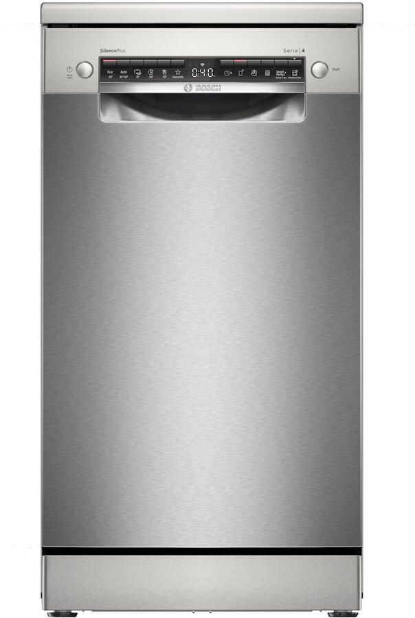Bosch SPS4EMI17E Serie 4 Vaatwasser Vrijstaande vaatwasser 45cm RVS Home Connect Opent de deur automatisch voor betere droogresultaten