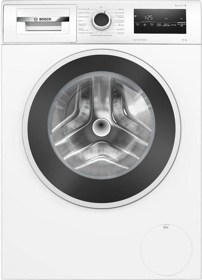 Bosch WAN2827TNL Serie 4 Wasmachine met stoom 9 KG 1400 rpm Energielabel A Iron Assist: vermindert kreukels tot 50% Stil Bespaar water met ActiveWater Plus SpeedPerfect: tot 65% sneller wassen