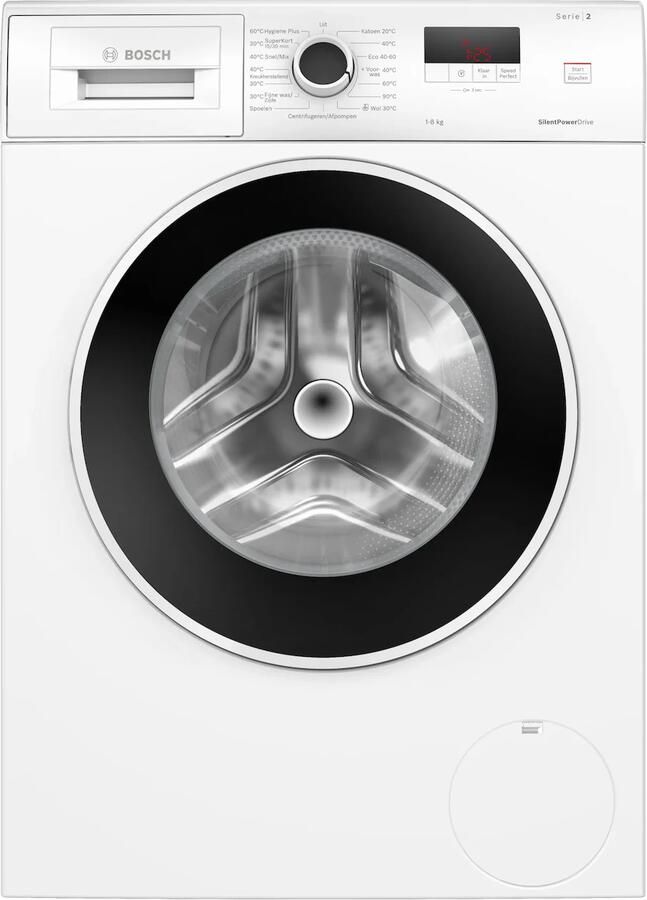 Bosch WGE03408NL Serie 2 Wasmachine 8 kg 1400 rpm Energielabel A Bespaar water met ActiveWater Plus SpeedPerfect Stil