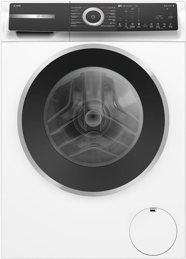 Bosch WGH256A5NL Serie 6 Wasmachine met stoom 10 kg 20% zuiniger dan energielabel A Automatisch doseren Iron Assist: vermindert kreukels tot 50%.- Home Connect