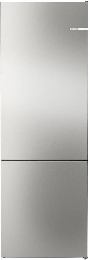 Bosch KGN492IAF Serie 4 Koel-vriescombinatie Energielabel A 203 x 70 cm Extra breed RVS Total No Frost; Nooit meer ontdooien- Zeer stil VitaFresh XXL 0°C: houd etenswaren langer vers met extra ruime vershoudlades