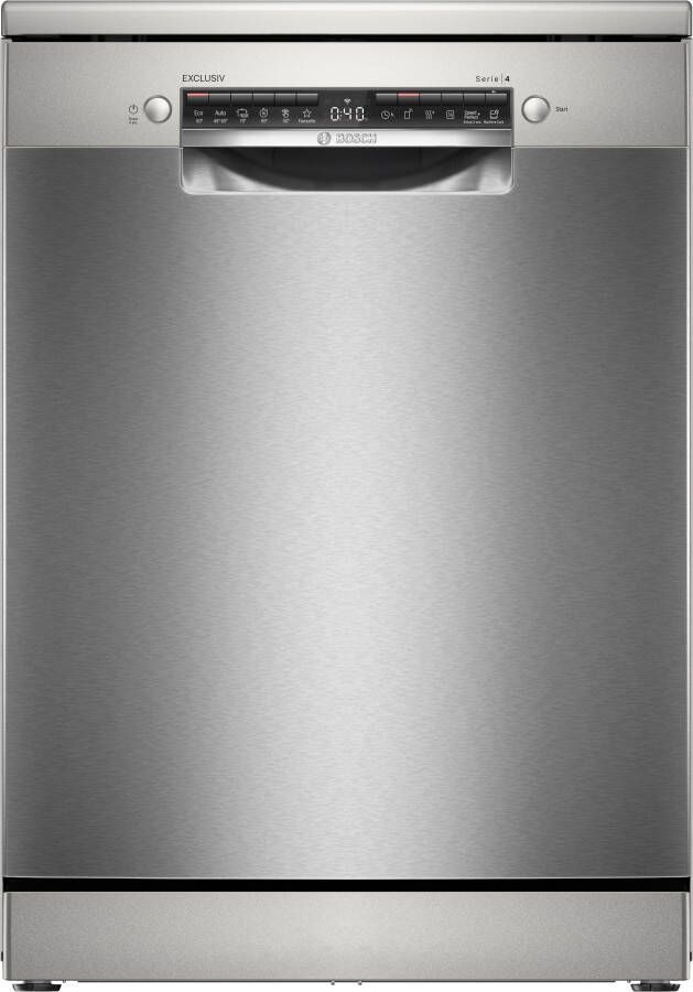 Bosch Serie 4 SMS4ELI08E Vrijstaand Volledige grootte (60 cm) Roestvrijstaal Zwart Knoppen 1 75 m