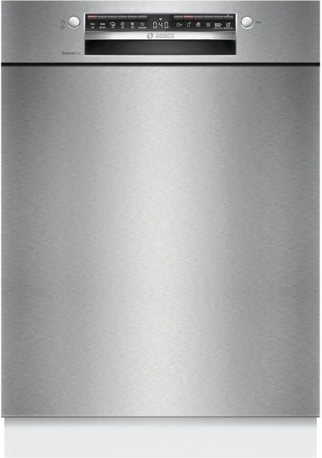 Bosch SMU4EVS08E Serie 4 Vaatwasser Inbouwvaatwasser Onderbouw 60 cm Zeer stil Opent de deur automatisch voor betere droogresultaten Geborsteld staal