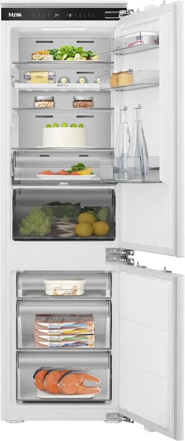ETNA KCD8178DNF Koel-vriescombinatie Energielabel D 34dB (A) Metal Tech Cooling No Frost Multi-Air Flow CoolFresh SmartZone Super Cool Fast Freeze Inverter Compressor ConnectLife 252 Liter