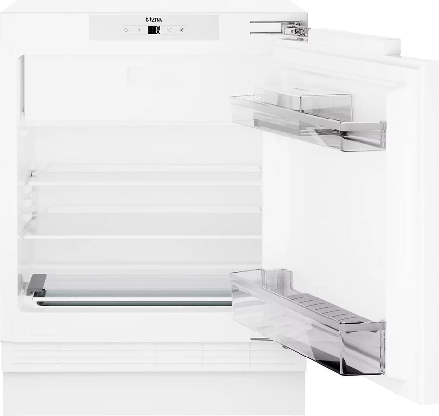 ETNA KVO682 Onderbouw koelkast met vriesvak 82 cm Elektronische Thermostaat Energieklasse E LED display Supercool FastFreeze Transparante Groentebak