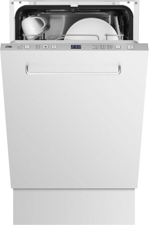 ETNA VW47SM Vaatwasser volledig geintegreerd (45 cm) 9 Programma's 9 Couverts Digitaal display Aquastop RVS bedieningspaneel - Foto 2