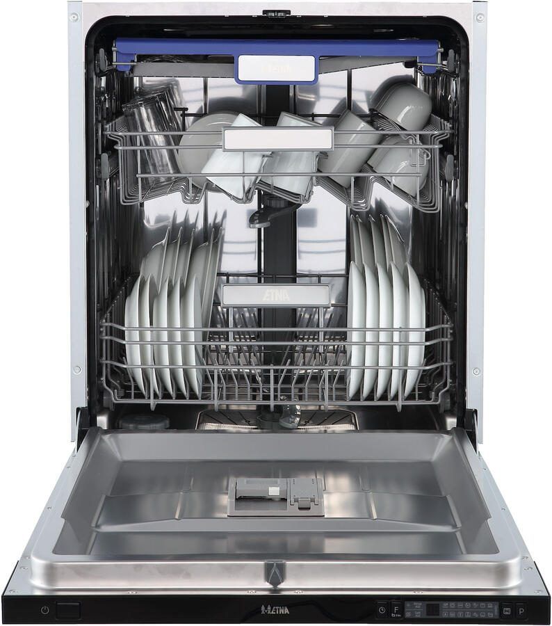 ETNA VW542B inbouw vaatwasser 60 cm RVS Energieklasse B 14 couverts 9 programma's LED binnenverlichting vloerprojectie