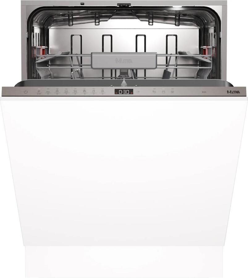 ETNA VW842N Inbouw vaatwasser 60 cm Intensieve zone Flexibele bestekkorf Sleepscharnier Nachtprogramma Zuinig en Stil Koolborstelloze Motor