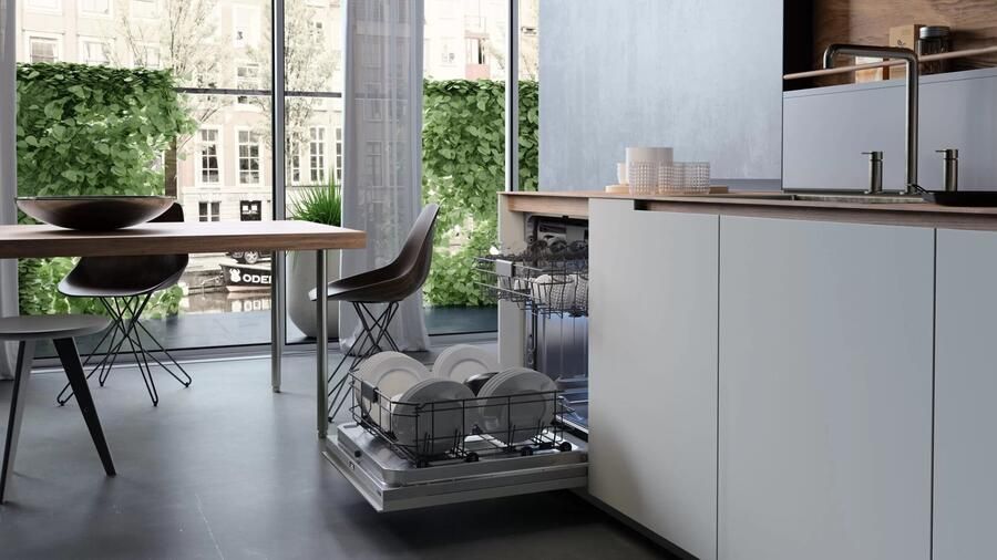 ETNA VW942HN Inbouw vaatwasser XXL 60 cm Flexibele besteklade Sleepscharnier Koolborstelloze motor Zuinig en Stil Intensieve Zone Nachtprogramma - Foto 3