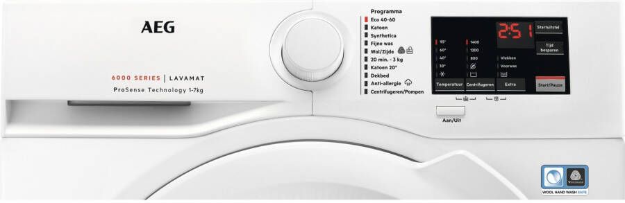 AEG LF627400 – 6000 serie ProSense – Wasmachine Wasmachines Energielabel A - Foto 4