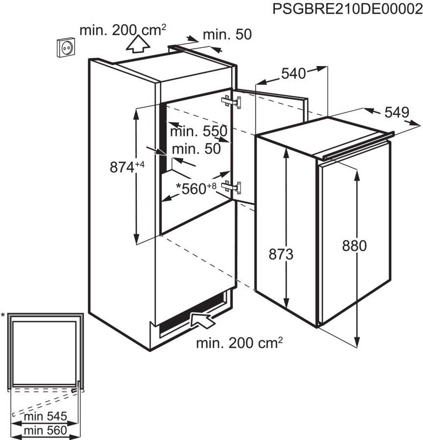 AEG OSK5O882DS Onderbouw koelkast zonder vriezer Wit