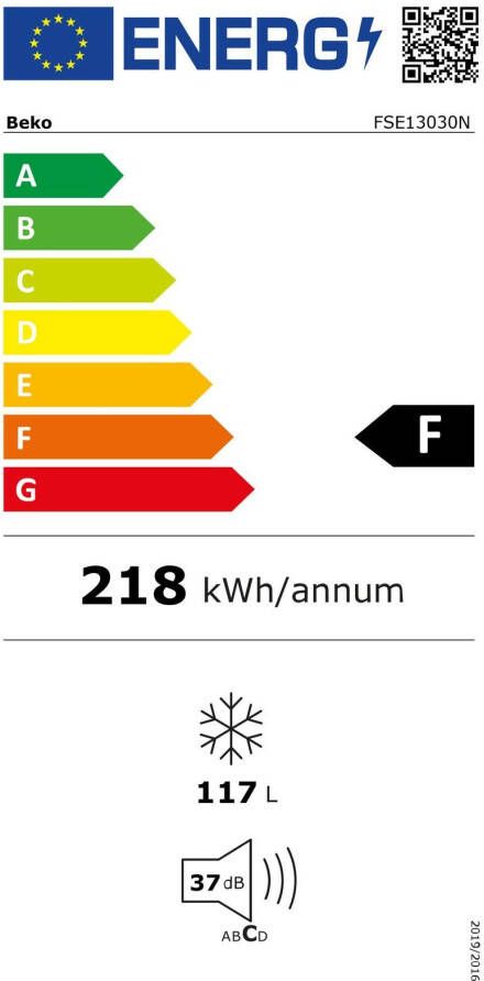 Beko FSE13030N Vriezer Wit