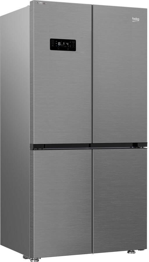 Beko GN1416240JXN Amerikaanse koelkast Zilver