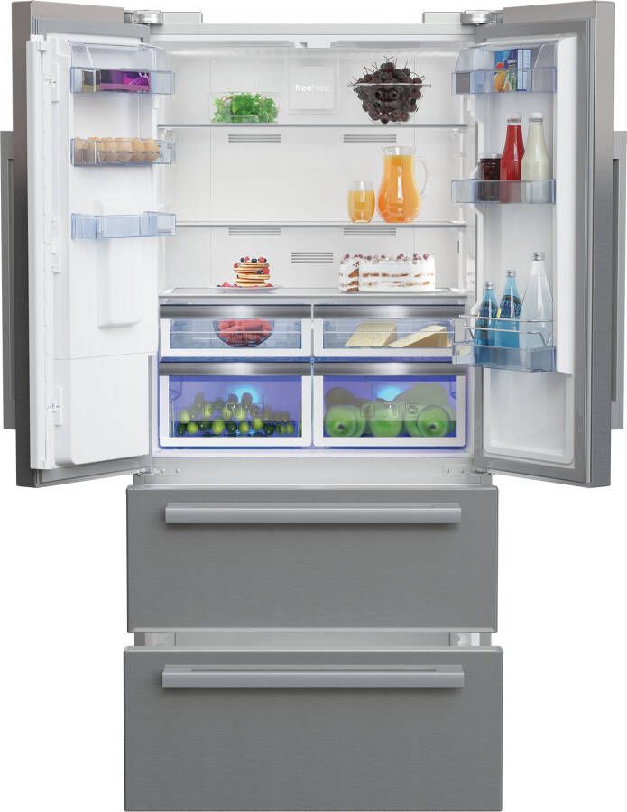 Beko GNE60530DXN Amerikaanse koelkast Zilver