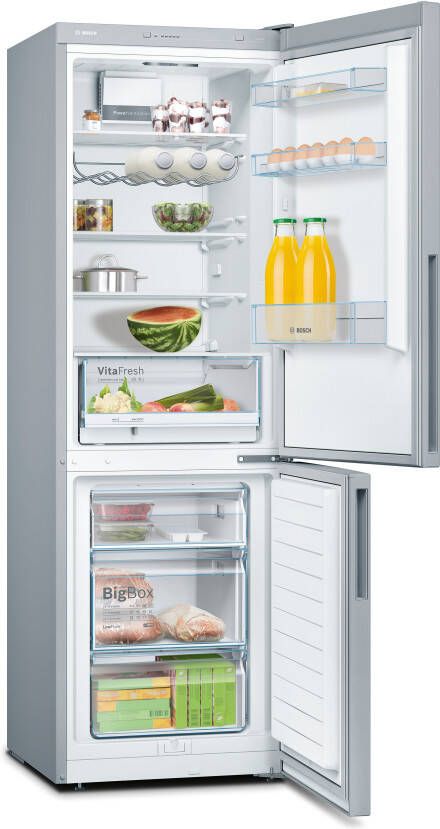 Bosch KGV36VLEAS Koel-vriescombinatie Rvs