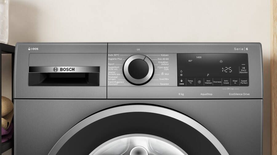 Bosch WGG244AINL wasmachine IDos zwart 9 kg label A - Foto 3